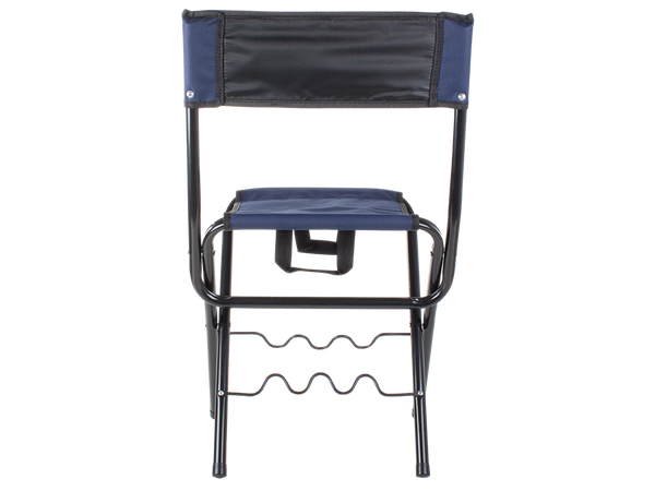 Fishing chair backrest with rod holder