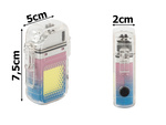 Electric arc plasma lighter with led light cob usb waterproof