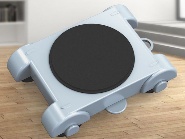 Baldų transportavimo pakėlimo rinkinys svirtis ir ratukai 4 vnt. + poveržlės