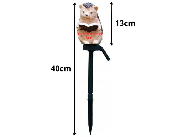 LAMPE SOLAIRE LED AVEC CAPTEUR CRÉPUSCULAIRE JARDIN HÉRISSON HÉRISSON DÉCORATIF