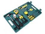 Tool set screwdrivers hammer 16 el in case