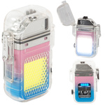 Electric arc plasma lighter with led light cob usb waterproof