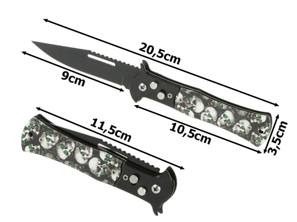 Összecsukható acél zsebkés taktikai katonai