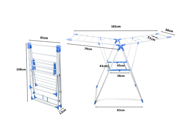 Ruhaszárító 2 szintes nagyméretű mosodai ruhaszárító