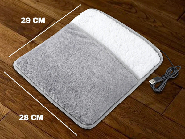 Coussin chauffant alimenté par usb pour les pieds et le corps tapis électrique doux