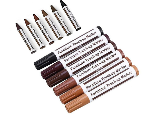 Baldų taisymo rinkinio žymekliai vaškai