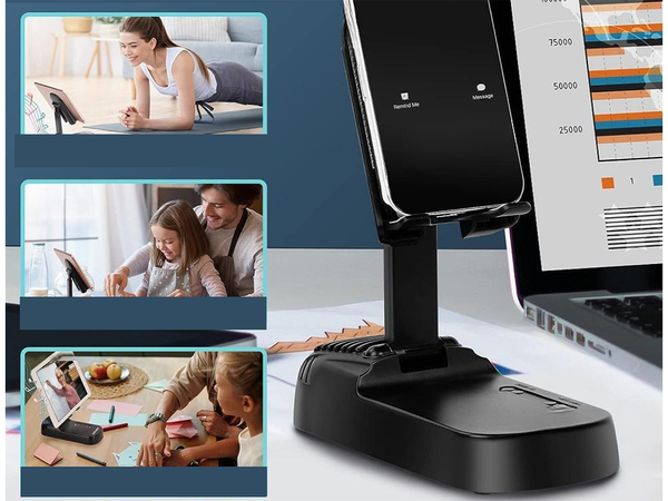 Skaļruņa tālruņa statīvs teleskopiskais rokturis bluetooth powerbank šūpuļtīkls