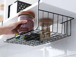 Cesta colgante bajo estante cesta metálica organizador cesta cocina blanco