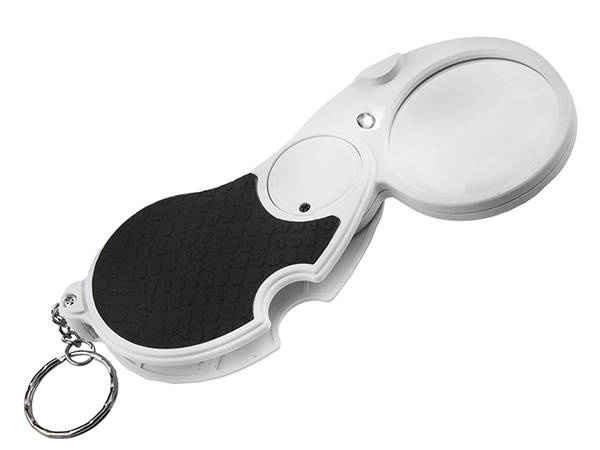 Salokāms palielināmais stikls kabatas palielināmais stikls led