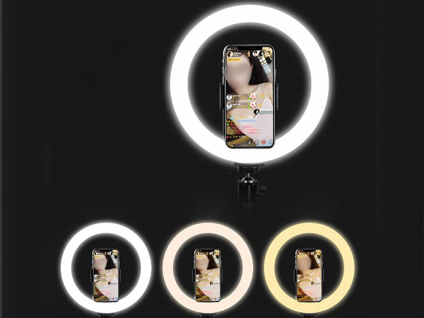 Led gyűrűs lámpa + telefontartó + állvány 100cm 3 árnyalatú