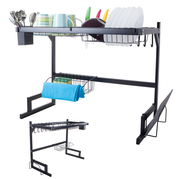 Dish drainer over sink cutlery loft