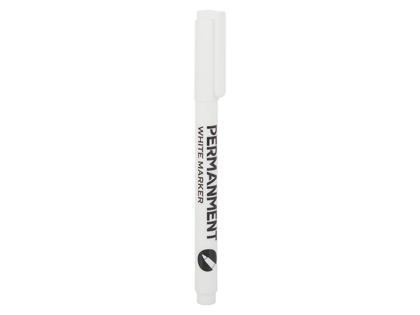 Permanent marker white for glass tyres steel