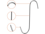 Sausage smoking hooks 10pcs large steel