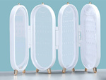 Organisateur de bijoux présentoir pliant miroir stand blanc