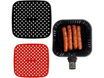Coupon de cote d'air fryer, silicone 21 cm carré