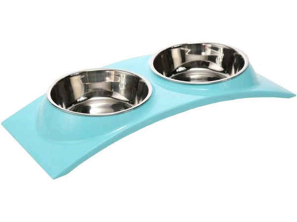 Vasos de metal para perros y gatos 2pc set 0.4 l