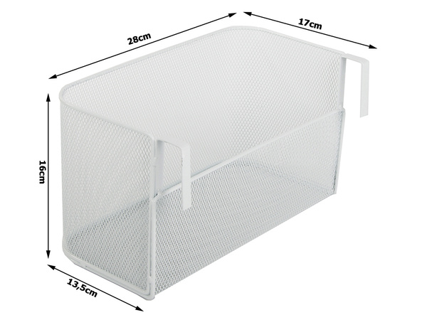 Basket metal rail-mounted organiser hanging basket kitchen shelf