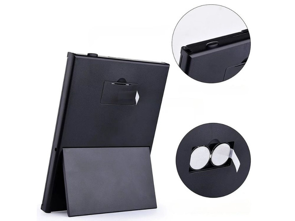 Folding mirror with cosmetic stand for make-up, led lighted