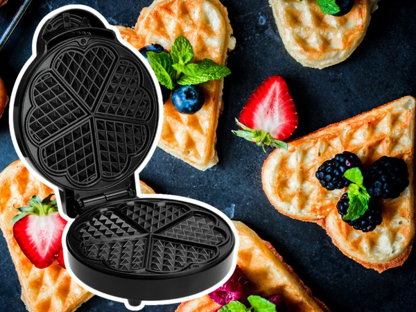 Vafljar robusten 5 puhastih vafljev vafljar srca 1000w