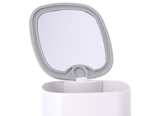 Skrynelė kosmetikos organizatorius papuošalų dėklas su veidrodžiu 4 pakopos