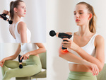 Massagepistole rückenmassagegerät körper-vibrationspistole set mit 6 handstücken