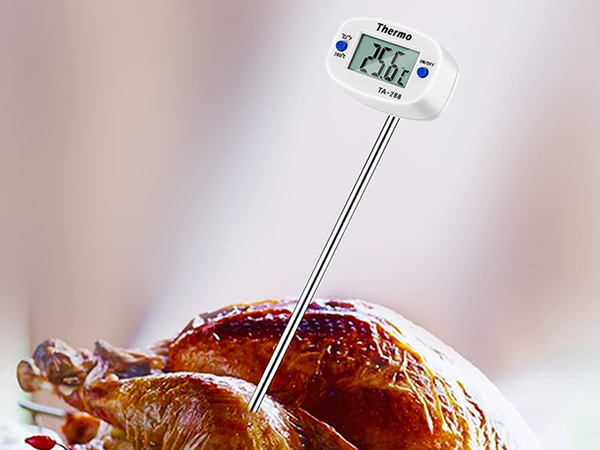 Thermomètre de cuisine lcd sonde à vin et à viande