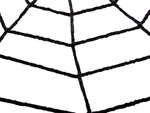 Artificial large spider web black halloween decoration