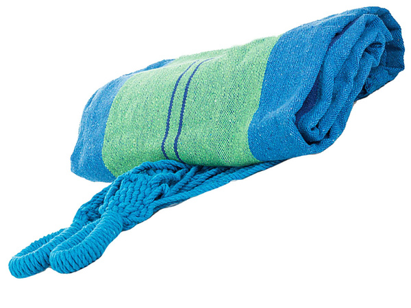 Hammak de jardín a rayas de color con bolsillo individual 200x80 etui