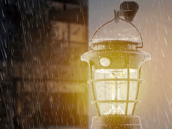 Napelemes kemping lámpa led kerti lámpa usb szürkület mozgásérzékelő