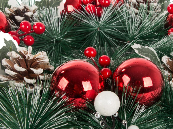 Christmas decorative garland red and white christmas decorative garland