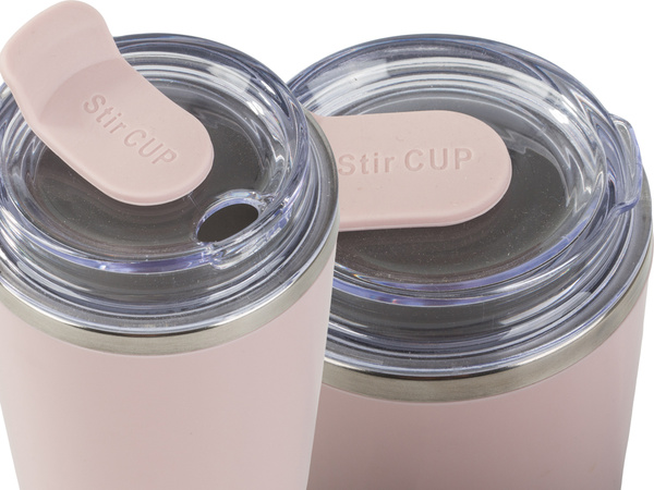 Taza automélante de 350 ml termo de acero para frío y caliente llavero usb