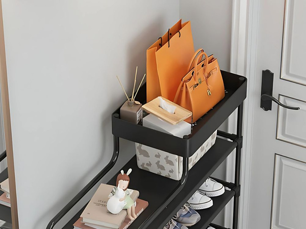 Schuhständer 5 etagen schuhständer metallschrank organiser mit regal
