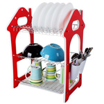 Three-storey dish drying rack drainer