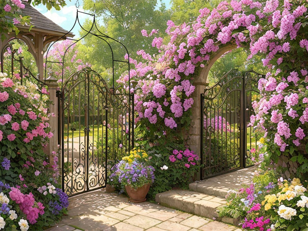 Garten pergola blumenstütze für kletterpflanzen bogen für rosen dekorative metall