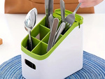 Organizador de cubiertos bandeja para cubiertos soporte afilador de cuchillos