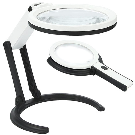 Loupe magnifying glass illuminated 1.8x 138mm