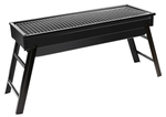 Cestovný gril prenosný skladací kufor na drevené uhlie kempingový bbq veľký