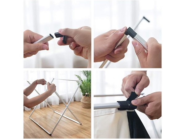 Skalbinių krepšys 3 skyrių laisvai pastatomas organizatorius konteineris 135l