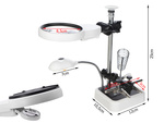Kit de soldadura de tercera mano soporte lupa 6 led
