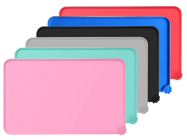 Tapis en silicone imperméable et antidérapant pour écuelles de chiens et chats