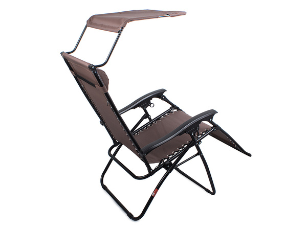 Chaise de plage pliante zero gravity 2in1 chair with canopy