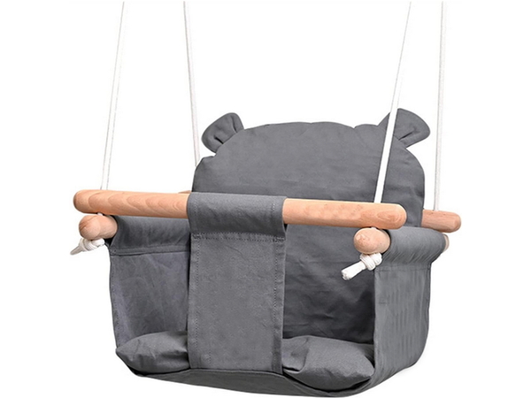 Balançoire pour bébé balançoire à godet en bois balançoire à bascule en matériau souple