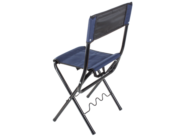 Fishing chair backrest with rod holder