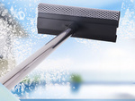 Window cleaner squeegee with sponge telescopic pole for windows mirrors floors