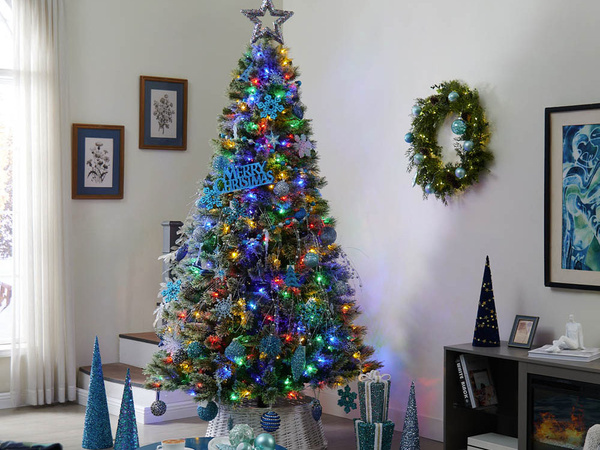 Sapin de noël intérieur multicolore 300 leds 8 programmes