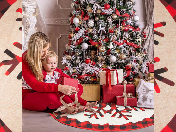 SAPIN DE NOËL MAT COUVERTURE DE NOËL EMBALLAGE CADEAU ROND