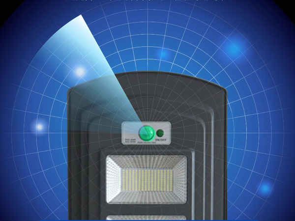 Lampadaire solaire lanterne led avec télécommande détecteur de mouvement et de crépuscule ip65