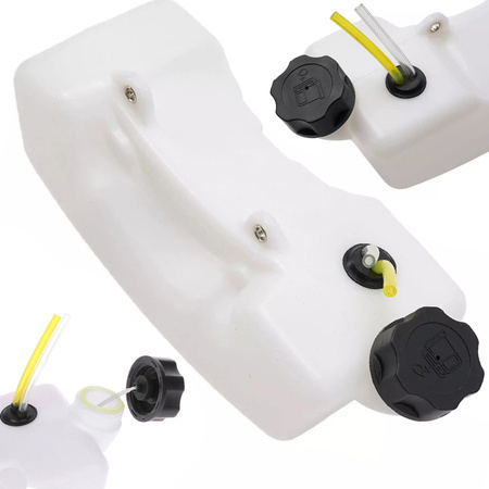 Pilnīga benzīna tvertne krūmgriežiem degvielas tvertnes šļūtene ar filtra vāciņu 1.2l