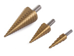 Mèches coniques 3 pcs hss tytan