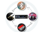 Autoradio bluetooth usb aux sd 1-din freisprecheinrichtung fernbedienung